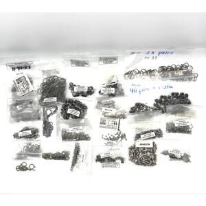 Gunmetal Jewelry Making Findings Lot Earrings Clasps Jump Rings Bead Caps READ